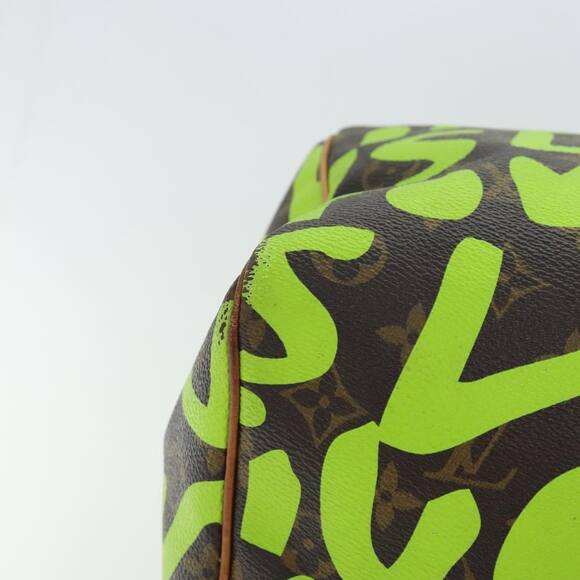 LOUIS VUITTON Monogram Graffiti Keepall 50 Boston Bag Vert M93700 - Picture 9 of 16